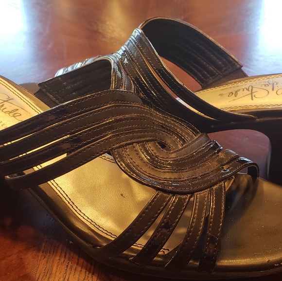 Life Stride Soft System Black Slide Heels - Picture 3 of 4